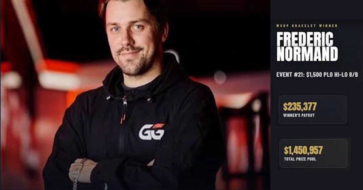 Frederic Normand  1er bracelet WSOP 2026 en PLO Hi-Lo