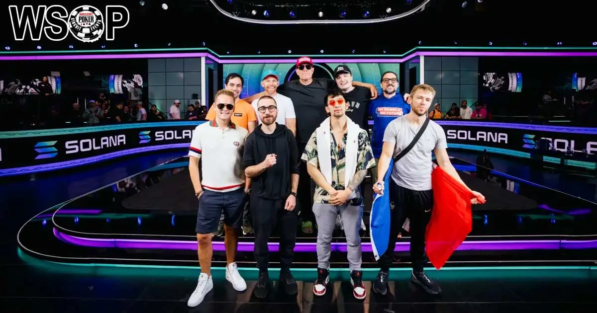 Mario Boos en table finale du Main Event WSOP 2026 (10 M$)