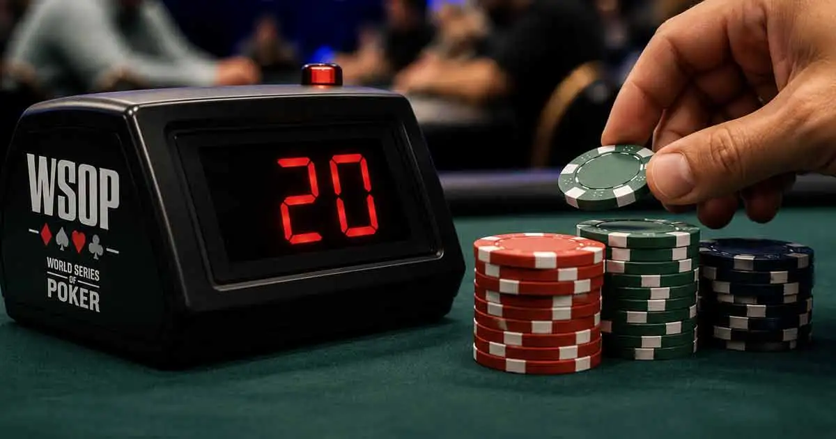 WSOP 2026 : la shot clock, feuilleton du Main Event